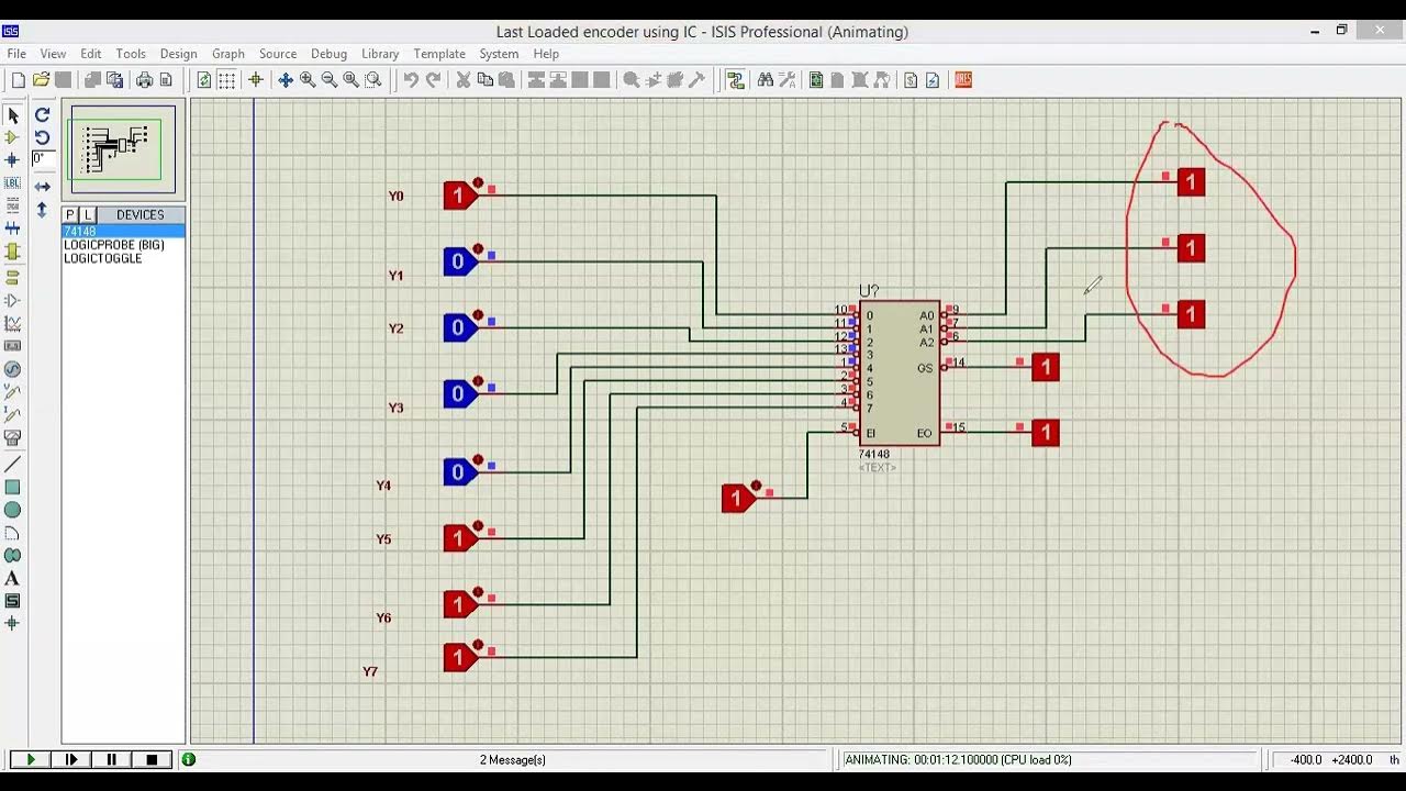 DLD Lab Encoder decoder on proteus Part 2 - YouTube