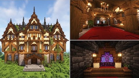 Minecraft | Big Medieval Mansion | Interior Tutorial