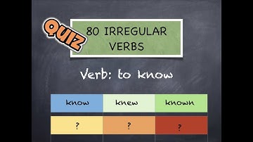 The Ultimate Quiz on Irregular Verbs for Visual Learners - Master 80 Common Verbs