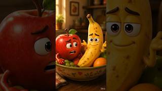 Episode 2. Things Change Fast 🍌😟 | Apple Notices Banana Ripening | Pixar-Style Short