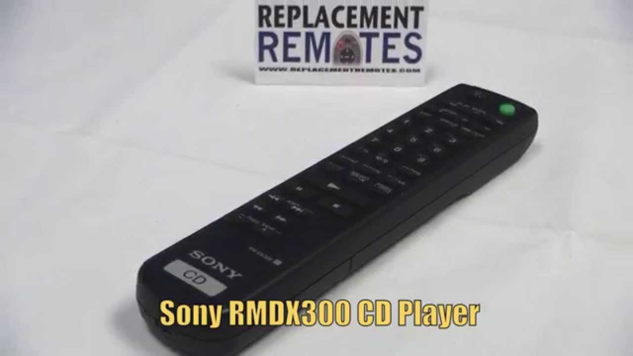 SONY RMDX300 CD Player Remote PN 141841912 YouTube
