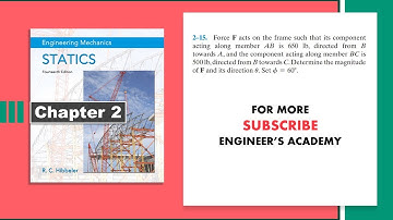 2-15 | Hibbeler Statics 14th Edition (Chapter 2) | Engineers Academy