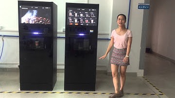 Jetinno New products- 27" LCD touch screen foot standing vending machine