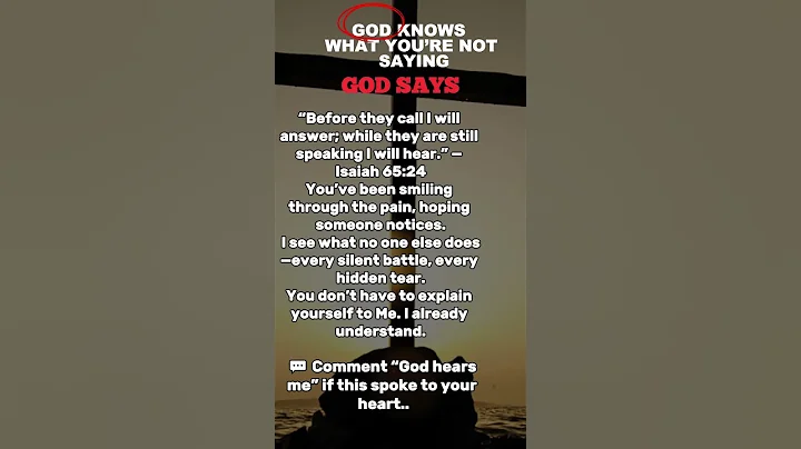 GOD KNOWS WHAT YOU’RE NOT SAYING #shorts  #christianmotivation #godsays