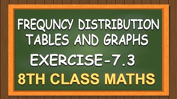 8th class maths- Exercise-7.3- Frequency distribution tables and graphs