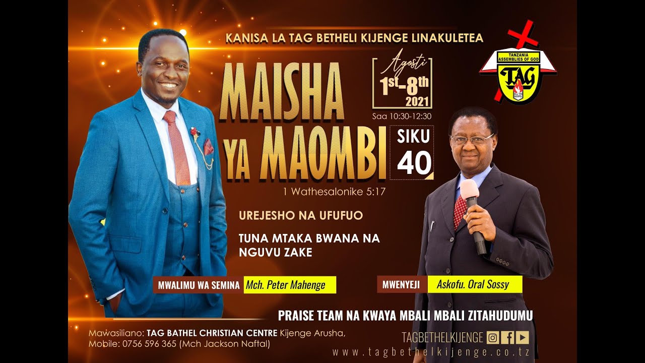 #live Mch. Peter Mahenge: Maisha ya Maombi  -  3