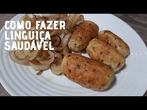 Como fazer Linguiça Saudável  Receita FIT  Linguiça de frango feita em casa