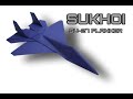 Origami  tutorial cara membuat origami pesawat kertas jet tempur sukhoi su 27 flanker