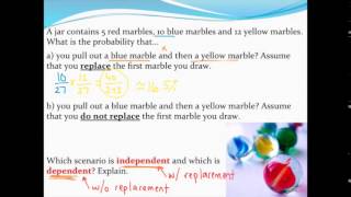 Dependent Events Marbles 