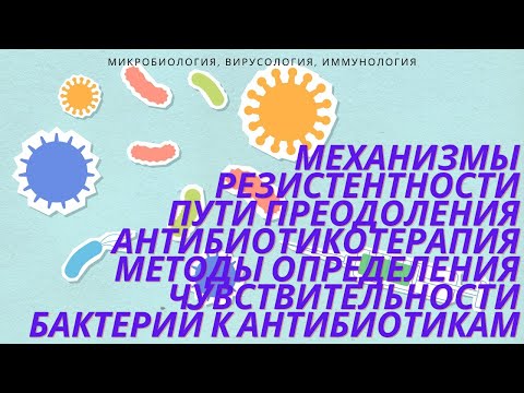 Бакрезистентность и Пути Преодоления. Методы Опр. Чувствительности Бактерий. Антибиотикотерапия
