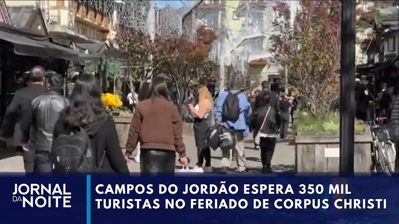 Campos do Jordão espera 350 mil turistas no feriado de Corpus Christi | Jornal da Noite