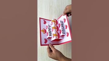 DIY Diwali Pop-up card // Handmade Diwali greeting card // Easy Diwali card ideas #shorts