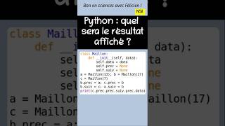 Python : Les listes chaînées (exercice 2). #shorts #python #programmation #programming #listes