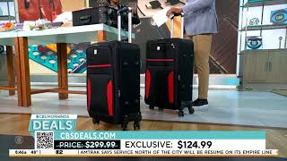 CBS Morning Deals - IZOD Soft Luggage 3 Pc Set - November 16th, 2023 screenshot 4