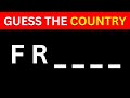 Guess the countries by first 2 letters  country quiz