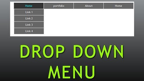 Dreamweaver Tutorial : Pure CSS Drop down menu , Part -1