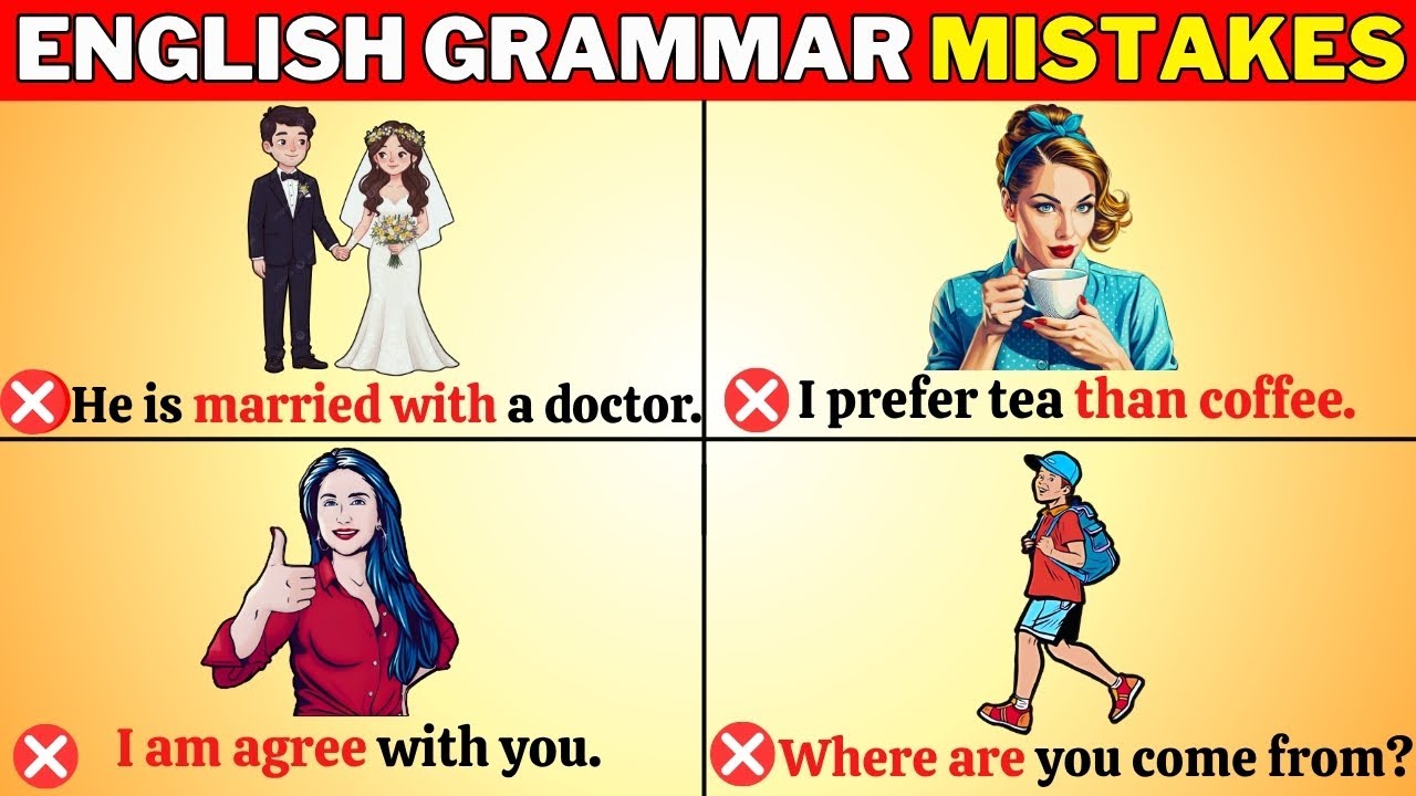 50 Common English Grammar Mistakes ! Learn How to Correct Them - YouTube