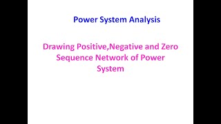 Problem # 1 & 2 | Drawing Positive, Negative & Zero Sequence network for Power System | PSA | Tamil