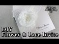 Diy elegant flower and lace invitation  wedding invitations diy  eternal stationery