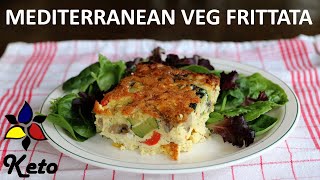 Mediterranean Roasted Vegetable Frittata – low carb keto, gluten and grain free, paleo