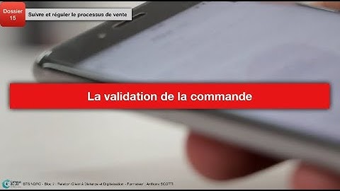 NDRC D15.3 La validation de la commande