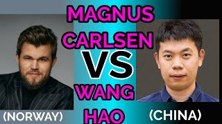 "MAGNUS CARLSEN" VS "WANG HAO"| NORWAY 2022 TOURNAMENT MATCH | QUEEN SAC TO WIN MATCH BY MAGNUS..