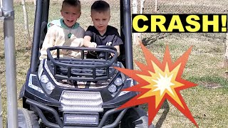 LITTLE KIDS CRASH CAR!!!