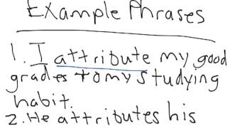 Vocabulary lesson 4: Attribute part 2