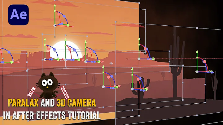 Camera 3D   Parallax  Landscape Animation in After Effects Tutorials