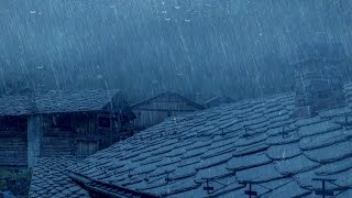 Eliminate Insomnia to Sleep Soundly With Heavy Rain (No Thunder) on the Roof at Night