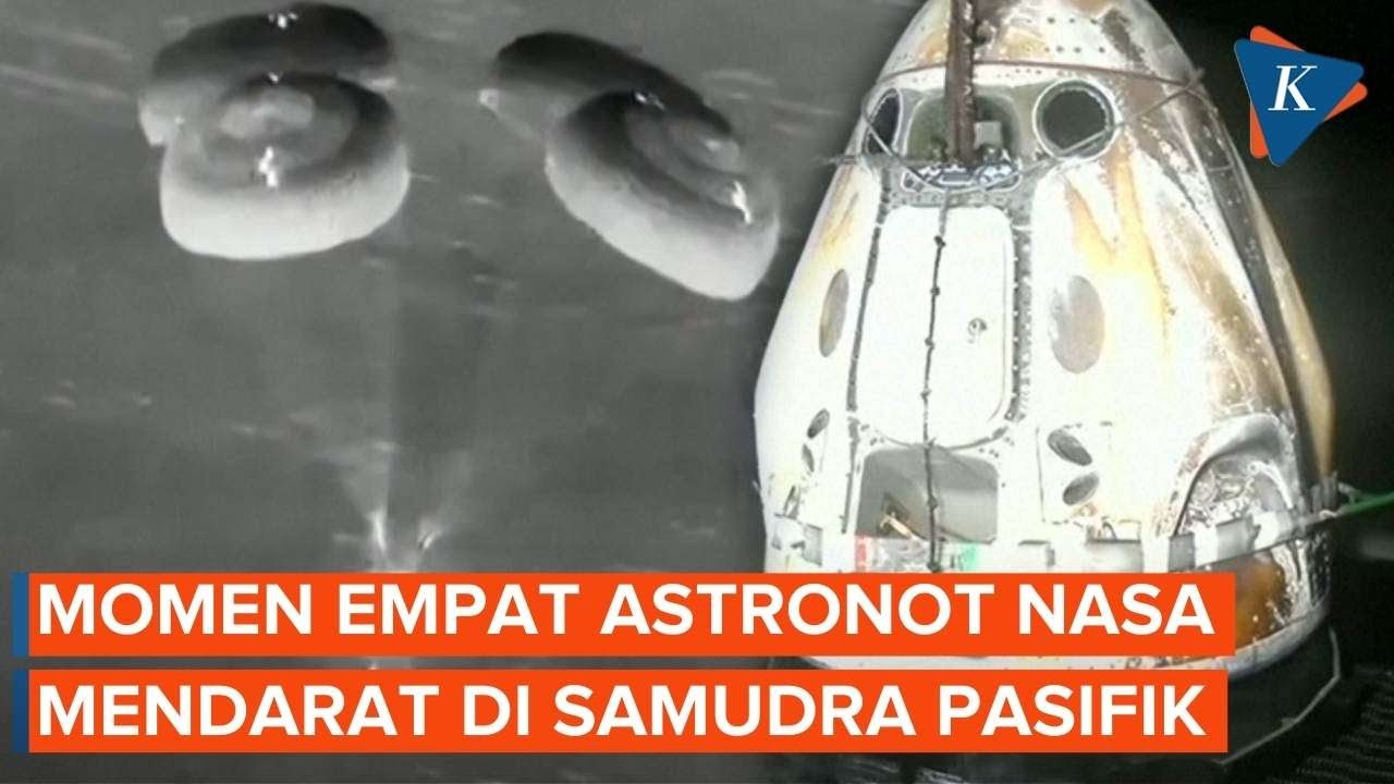 Detik-detik Astronot NASA Mendarat di Bumi Menunggangi Kapsul SpaceX