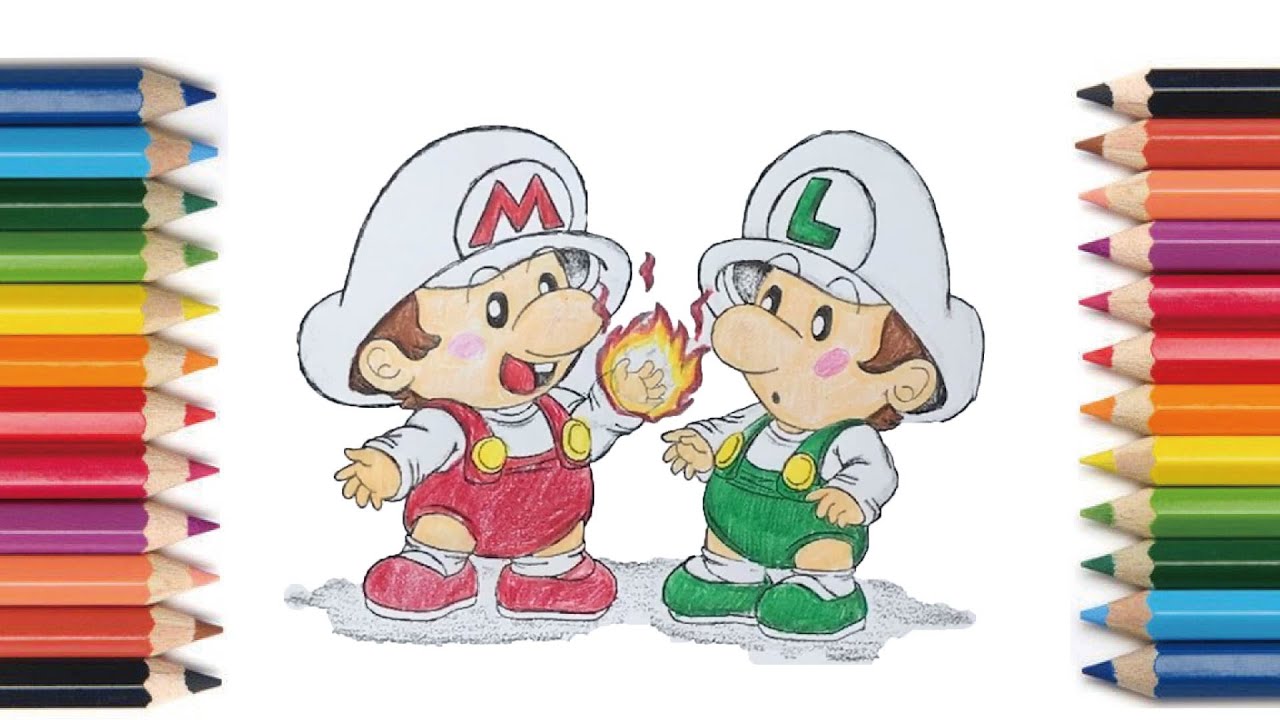 Coloring Baby Mario And Baby Luigi 塗り絵 ベビーマリオとベビールイージ 涂色 马里奥宝贝和路易基宝贝 Coloring 3 Youtube