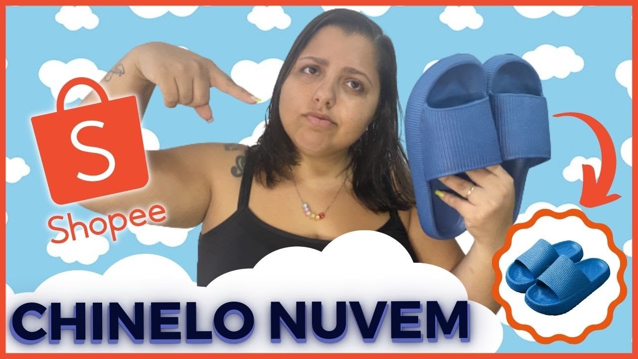 COMPREI UM CHINELO NUVEM DA SHOPEE - COMPARAÇÃO COM O DA PÉ DE ALGODÃO