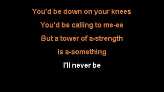 Tower Of Strength  Gene McDaniel Karaoke