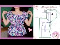 🌸#34 BLUSA LINDA PARA DAMA CON ELASTICO Y MANGA GITANA/ PATRÓN Y CONFECCIÓN MUY FACIL