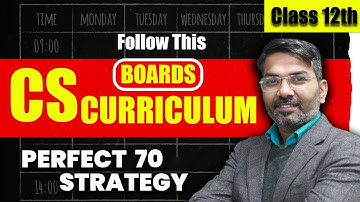 class 12 CS Board  Perfect Strategy to Score 70/70*