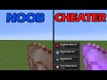 How noob and cheater playing minecraft