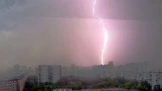 Гроза в Москве . Thunderstorm in Moscow