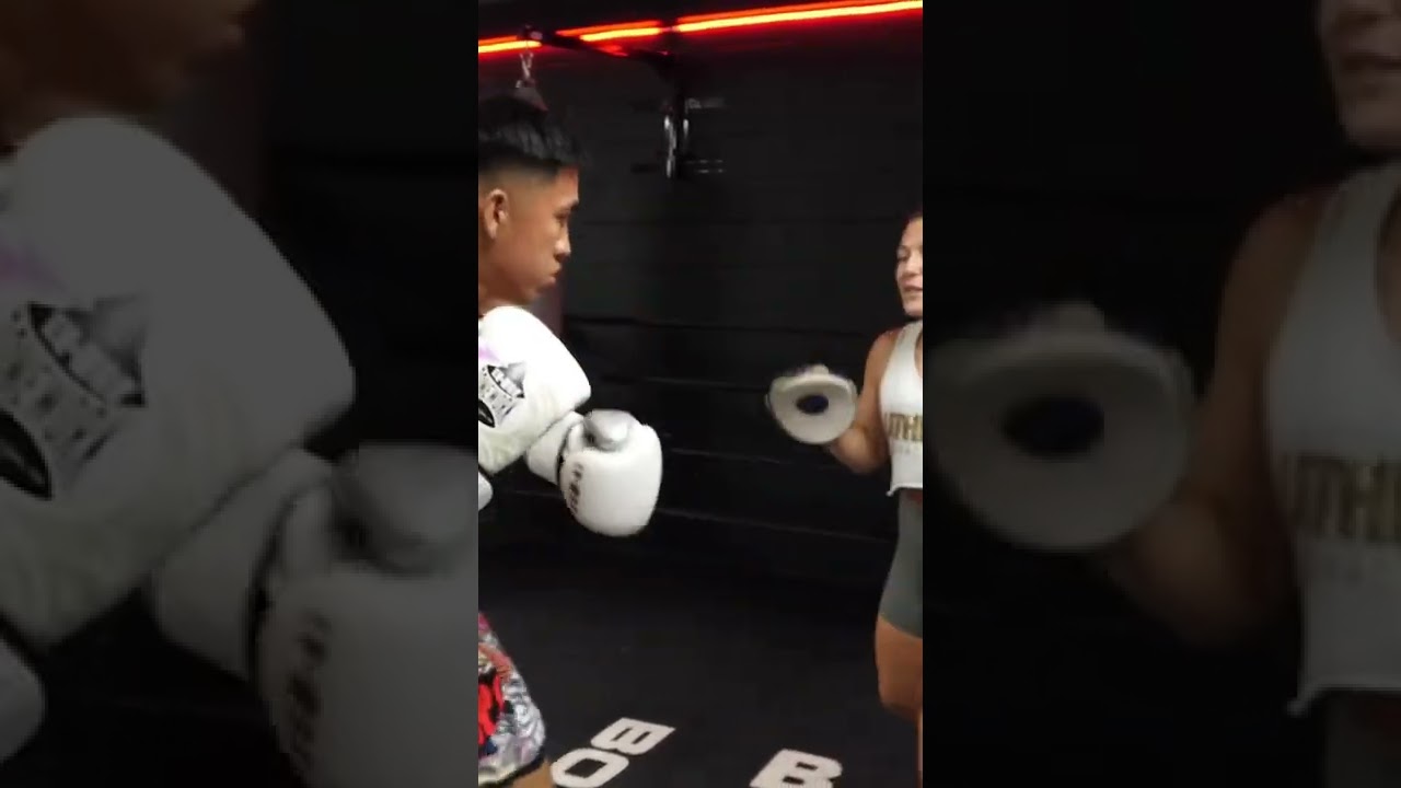 Vegan leather boxing gloves in the zone work