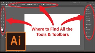 Where to Find Adobe Illustrator Toolbars | How to Find Tools in Adobe Illustrator