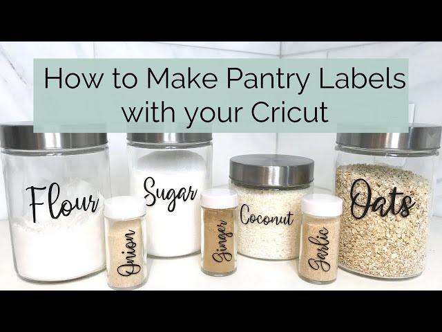 How To Make Pretty Pantry Labels With Cricut Vinyl - Small Stuff Counts