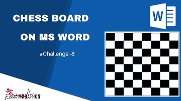 How to Create Chess Board on Microsoft Word |#excelmarathon