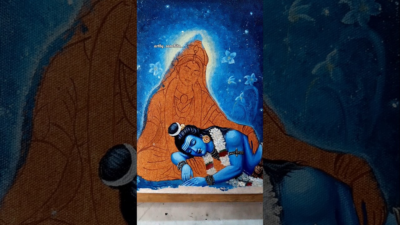 Wait For Divine Darshan 🙏🥰 | Shiv parvati painting 🥰 