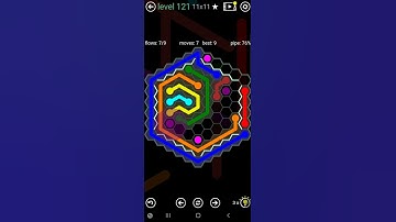 How To Solve Flow Free Hexes Courtyard Pack Level 121 11x11 Board Walk Through Solution Walkthrough