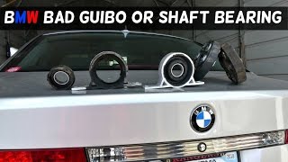 BMW E65 E66 HOW TO TELL IF YOU HAVE BAD DRIVE SHAFT SUPPORT BEARING OR GUIBO FLEX DISC