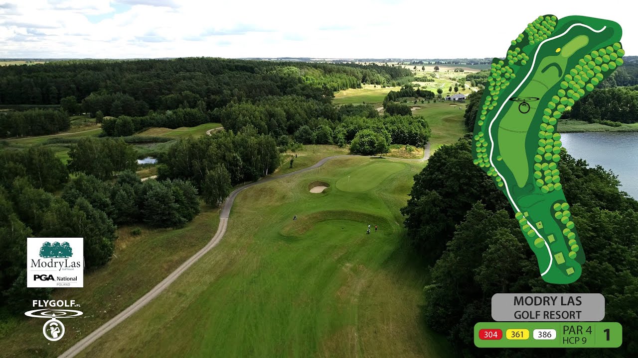 Modry Las Modry Las Golf Resort Choszczno - Hole 1 - YouTube