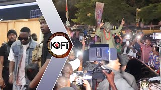 Medikal's swift entry, Fans hail "Weezy" as lilwin arrives for"A Country called Ghana" Movie Premier