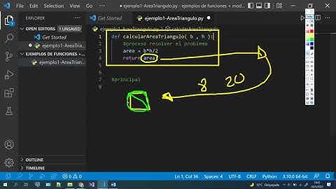 funciones en python calcular area de triangulo