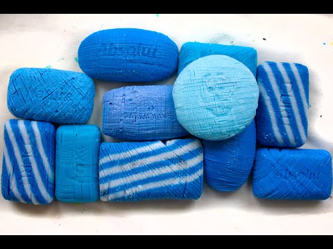 ASMR Soap. Dry cubes. Soap cutting. BLUE SET #4