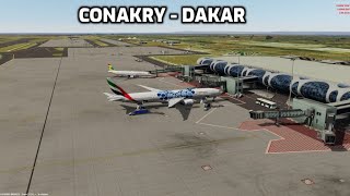 (P3DV5.3) Simulation Flight GUCY-GOBD Boeing 777-300ER